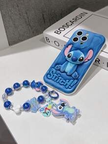 This Disney Stitch Lanyard Phone Case Is Fully Covered In TPU Material. It's Shockproof, Lightweight, And Compatible With IPhone17/16/11/13/15/15 Plus/15 Pro/15 Pro Max/12/14 Pro Max/11 Pro Max/12 Pro/12 Pro Max/13. This Phone Case Makes A Popular Birthday Gift Or Business Gift; It's Durable, Stain- And Fingerprint-Resistant, And Suitable For Both Men And Women. The Set Also Includes A Mickey Mouse Phone Case And A Stitch Plush Bracelet. It's A Perfect Gift For Friends And Family. This Stylish Phone Case Is Fun, Lightweight, And Durable. IPhone17 Pro Max Phone Case, Angel Phone Case. - trắng - Xem 5