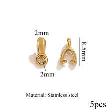 5 chiếc mặt dây chuyền hình bông tuyết và lá cây bằng thép không gỉ mạ vàng 18K, mặt dây chuyền hình quả dưa, phụ kiện tự làm vòng cổ, trang sức. - Nút hạt dưa - Xem 21