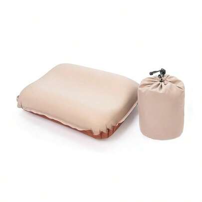 Almohada de viaje autohinchable para exteriores, cojín de espuma de memoria, almohada ligera para camping y senderismo, 10 cm de grosor