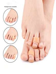 1 Pair Sports & Outdoor Toe Protectors, Toe Protection Sleeves, Made Of Soft Silicone Material, Practical Design, Suitable For All Seasons, Unisex, Essential For Anti-Friction And Anti-Slip - Multicolor - View 2