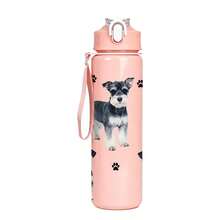 1件 750ml/26oz 3D列印雪拿里犬圖案運動水壺，附吸管，5色可選，便攜手柄，輕巧，開學首日適用 - 彩色 - 查看 15