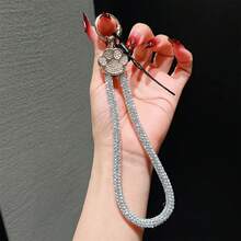 1件装奢华水钻猫爪吊坠手机挂绳，蝴蝶结心形吊坠腕带，短款手提绳，适合户外旅行，带夹子，可作礼物赠送 - 貓爪手提掛鏈 - 查看 16