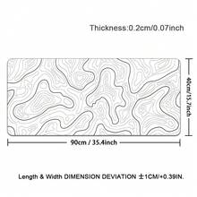 Black & White Striped Extra Large Mouse Pad, Gaming Desk Mat, Big Keyboard Pad, Washable, Rubber Non-Slip Bottom, Stitched Edge, Gift Mouse Pad, Desk Protector, Study Pad, Multiple Sizes Available, Computer Keyboard Mat, Laptop Pad - View 19