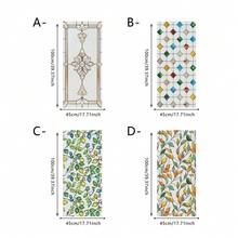 1/4 miếng phim dán cửa sổ mờ họa tiết hoa văn đơn giản, phim cách nhiệt tĩnh điện, chắn tia UV; thích hợp cho phòng tắm, phòng khách và cửa kính trượt; vật dụng cần thiết cho mùa hè. - Nhãn dán cửa sổ - Xem 16