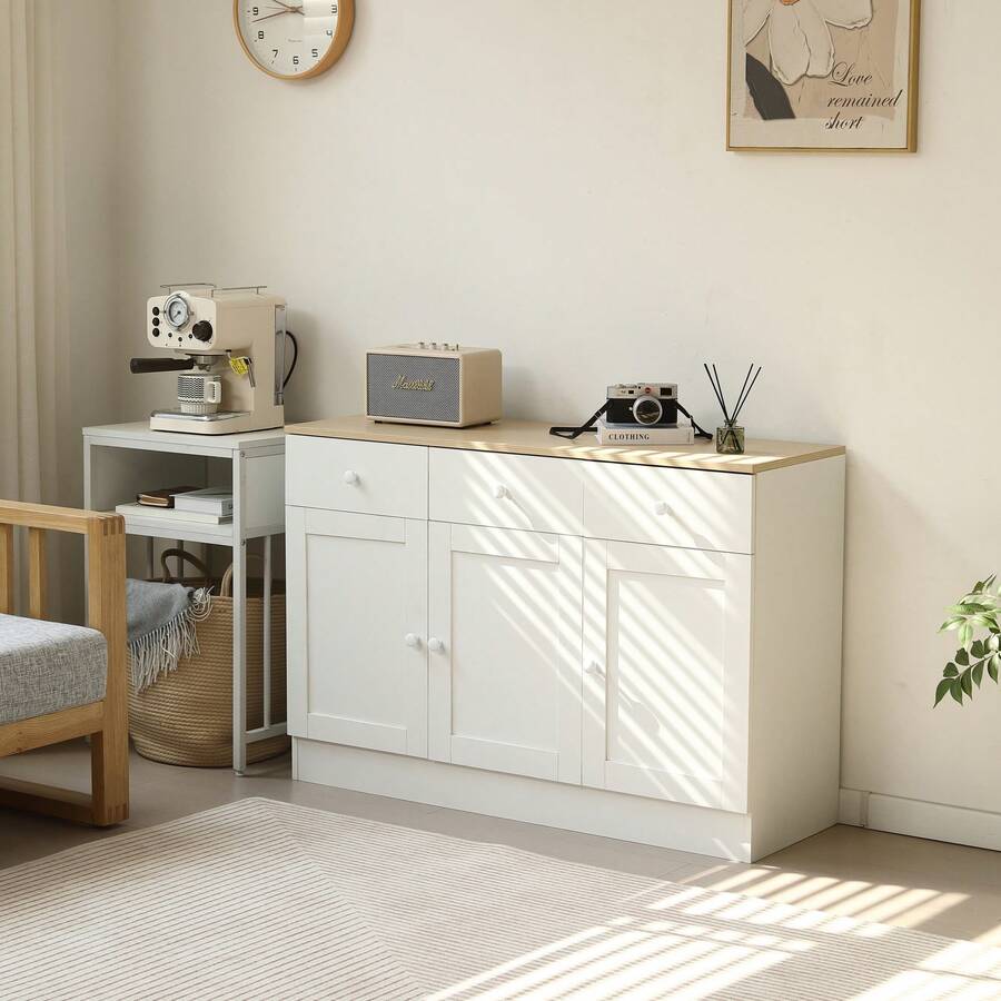 Buffets & Sideboards - Wit + natuurlijke kleur - Bekijken 1