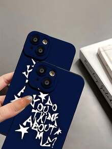 Pregunta con texto blanco sobre fondo azul oscuro.funda de teléfono Fundas compatibles con ,Apple,VIVO,OPPO,,, y Honor.Fabricadas en silicona TPU,ofrecen protección contra golpes y caídas. - Negro - Ver 8