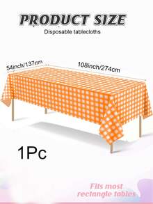 1/3 chiếc khăn trải bàn nhựa kẻ caro màu kaki/đen/hồng/cam kích thước 137*274cm, khăn trải bàn trang trí kẻ caro dùng một lần, thích hợp cho dã ngoại, nông trại, sinh nhật, khăn trải bàn hình chữ nhật cho tiệc tùng, đồ dùng cho tiệc cưới. - mạng lưới - Xem 17