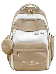 Ransel Unisex Klasik Baru, Modis, Minimalis, Elegan, Serbaguna, Nyaman, untuk Perjalanan, Kapasitas Besar, Multifungsi (Tanpa Aksesoris Apa Pun) - MultiWarna - View 10