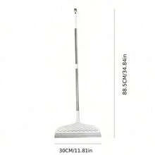 Extra Long Magic Broom With Detachable Head,Double-Sided Silicone Brush,Durable Plastic Handle,Ideal For Hard Floors And Carpets,Effectively Removes Hair,Dust,And Debris,180 °  Rotatable Design For Easy Storage,Perfect For Cleaning Bathrooms,Kitchens,Living Rooms,Efficient Sweeping Tool For Home Use - 超長魔法掃帚 - 查看 4