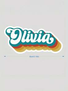 Custom Stickers – Personalized With Your Name | Party Favors | Retro-Style Personalized Decals | Suitable For Water Bottles & Laptops - Multicolor 01 - View 3