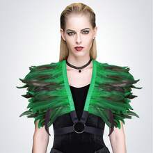 Áo choàng lông vũ giả kiểu Gothic cho trang phục Halloween dành cho nữ - Nhiều màu - Xem 3