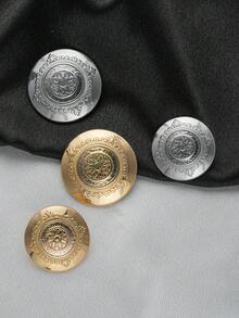 6颗大号金属纽扣，独特花卉纹理，复古欧式宫廷风格外套装饰纽扣，专用制服缝纫纽扣，缝纫配件 - 多色 - 查看 8