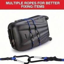 2 Pieces Of Heavy-Duty Rubber Bands With Aluminum Hooks - High-Quality, Weather Resistant, Elastic Tent Straps For  Camping Adventures - Durable And Versatile Accessories - Blue - View 5