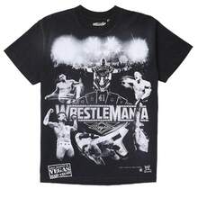 HELLSTAR Men's WWE WrestleMania Vegas Graphic Oversized T-Shirt, Casual Cotton Short Sleeve Tee - màu đen - Xem 1