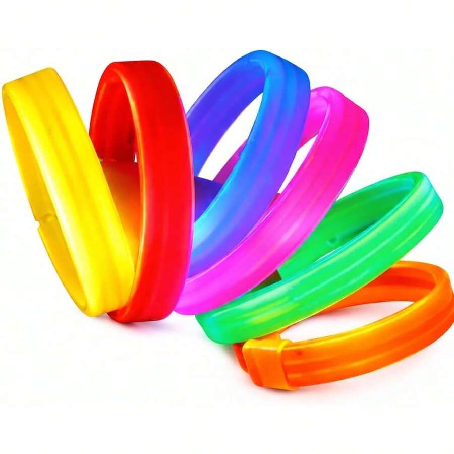 30pzas de Brazaletes Neón Gruesas Pulseras Glow Stick Cyalume Barita para fiestas bodas batucadas cumpleaños fiestas neón conciertos carreras nocturnas - 1 - Ver 1