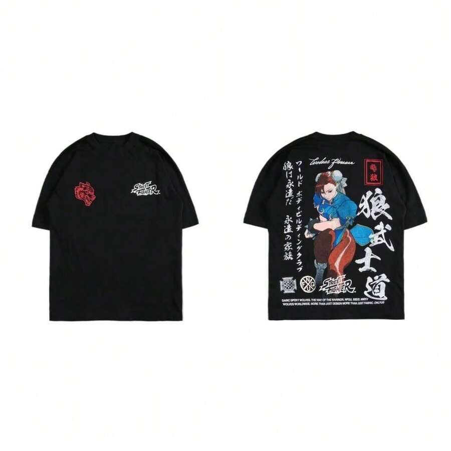 Darcsport T-Shirt Men's Short-Sleeve American-Style Cotton Fitness Training Short-Sleeve Couple's Top - T250303黑色 - 查看 1