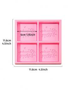 1 Set Of 4 Cavity Letter Printed Holiday Cake Mold - Multicolor - View 12