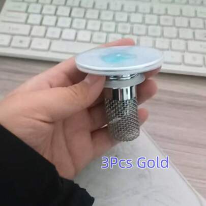 Bộ 3 nút chặn và lọc cống bồn rửa nhà bếp, rổ lọc chống tắc nghẽn đa năng bằng thép không gỉ với vành rộng, thích hợp cho bồn rửa nhà bếp, cống thoát nước phòng tắm, trang trí nhà cửa, mùa tựu trường.