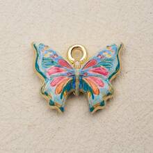 1 Bộ phụ kiện trang sức DIY phong cách Boho Art, gồm các chi tiết men hình trái tim/thập giá/mặt trăng/bướm/bàn tay Hamsa, kiểu dáng retro nữ tính, đa năng. - Nhiều kiểu dáng - Xem 24