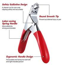 Professional Steel Pet Nail Clippers Pet Grooming Tool Dog Cat Nail Trimmer Small Medium Dog Cat Nail Scissors Guillotine Style Nail Clippers Pet Grooming Tool - single hole - View 5