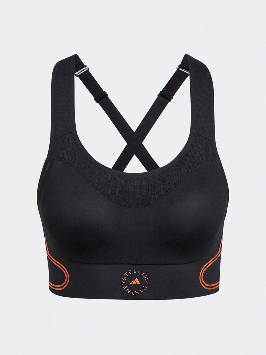 Adidas 女士高强度综合训练跑步运动文胸 HF8999 - 黑色 - 查看 1