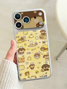 Film de protection de dos de boßtier PET + protecteur de base d'objectif pour iPhone 17 Pro/17 Pro Max, effet en relief 3D, résistant aux rayures, design de dessin animé mignon - Jaune vif - Voir 6