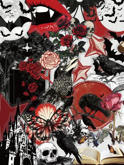 50pcs A Court Of Eternal Night Sticekrs For Luggage Laptop Organizers Scrapbooks Decor DIY Transparent Stickers