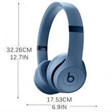 Solo 4 - Wireless Bluetooth On-Ear Headphones, Apple & Android Compatible, Up To 50 Hours Of  Life - Slate Blue - Blue - View 7