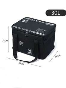 1个30升/7.93加仑大容量露营收纳袋，可折叠烹饪盒整理袋，带3个可调节隔板，底部防水，结实耐用，不含背包配件 - 彩色 - 查看 12