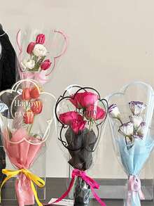1/50 túi quà hoa trong suốt, thích hợp cho Ngày Valentine, Ngày của Mẹ, Sinh nhật, Đám cưới, Lễ tốt nghiệp và các dịp lễ kỷ niệm khác. - nhiều màu - Xem 9