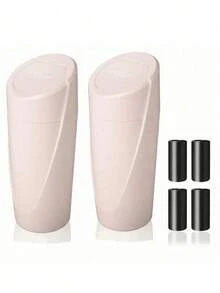 3/4/5/6pcs Leak-Proof Mini Car Trash Can With Lid, Cup Holder Design Car Trash Can, Comes With Multiple Trash Bag Rolls, Multi-Functional Storage Bin Suitable For Car, Home And Office - Style a - View 20