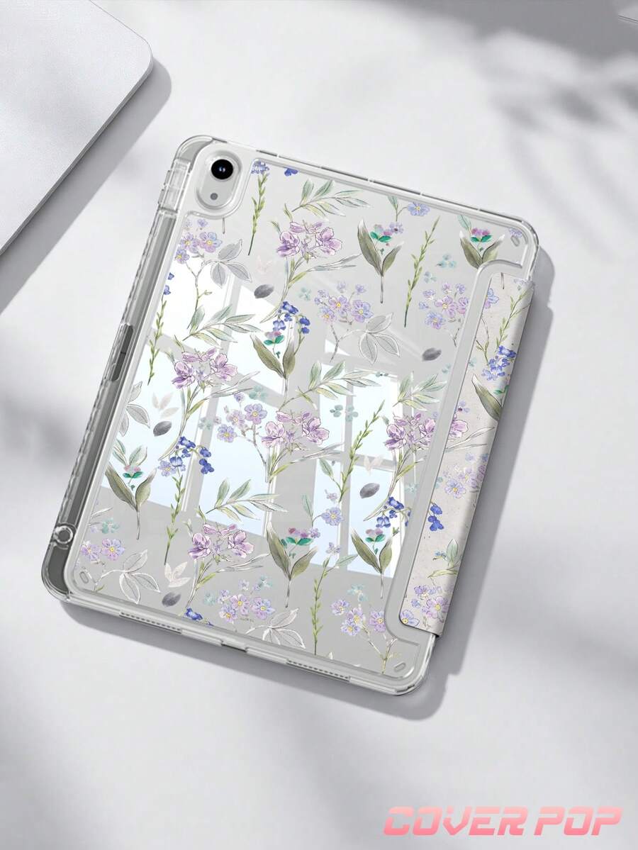 这款花卉图案平板电脑保护套兼容 iPad Air 11 英寸 M3 2025 / M2 2024、Air 第五代 2022、Air8 2026（11/13 英寸）、(A16) 11 英寸第十一代 2025，也兼容三星 Galaxy Tab、Kindle Paperwhite 第十二代 2024。透明背壳，时尚图案保护套，具备自动睡眠/唤醒功能和气囊保护，无论是办公还是送礼都是绝佳选择。