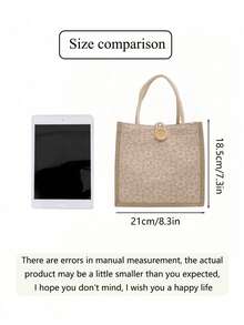 Best Teacher' Letter Print Tote Bag - Suitable As Gift For Mother's Day, Thanksgiving, Women's Day And Goddess Festival. Suitable For Daily Use. - Multicolor - View 3
