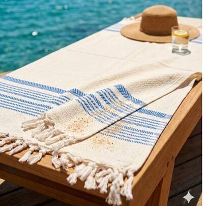 Turkish Beach Towel, Wicker Peshtemal, Peshtemal Beach Towel, Dokubba Peshtemal, Compact, Lightweight, Traditional Turkish Towel 90x180 Cm