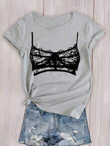 Women T-Shirts - [White] - View 9