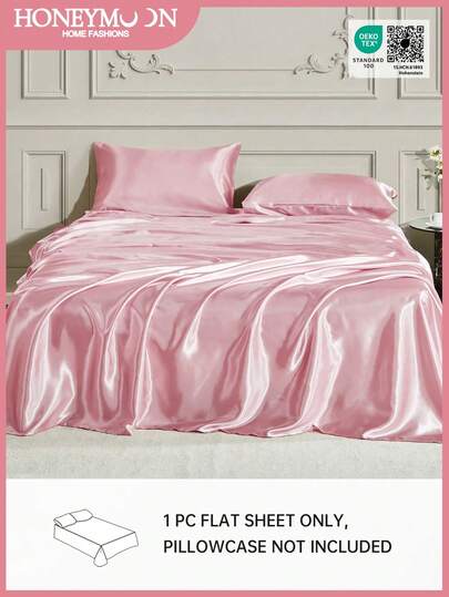 1 bộ ga trải giường satin cao cấp, mềm mại và thoáng khí, chống nhăn, cải thiện chất lượng giấc ngủ, phong cách khách sạn sang trọng, quà tặng cho bố mẹ và bạn bè, màu hồng, ga trải giường có túi sâu, mềm mại và thoáng khí, phù hợp với giường đơn, đôi, cỡ Queen, cỡ King, đạt chứng nhận Oeko-Tex.