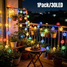 1 Set 20/30 LED Moroccan Solar String Lights, 8 Lighting Modes, Colorful Lights For Patio, Wedding, Party, Eid, Outdoor Garden Decor - Solar Morocco - View 12