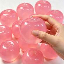 A Soft Pastel-Colored Crystal Apple With An Ultra-Thin Skin And A Smooth, Pliable Texture.It Is A Squishy Stress Toy And Squeezable Stress Ball, As Well As A Tactile Sensory Toy.Ideal For Desktop Display And A Great Stress-Relieving Gift For The Office - 粉色 - 查看 1