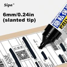 Sipa 高密度油性墨水隐私遮盖笔，高遮盖力，一笔即可完全遮盖包裹、发票、收据上的个人信息，可重复使用，墨水可填充，提供 6/12/20/30 毫米笔尖尺寸，高效安全的隐私保护方式。 - 套裝 - 查看 13