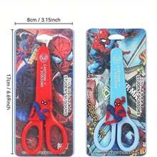 1pc Shaped Safety Scissors With Protective Cover, Suitable For School Art Design, Office Use And Holiday Gifts - Multicolor - View 1