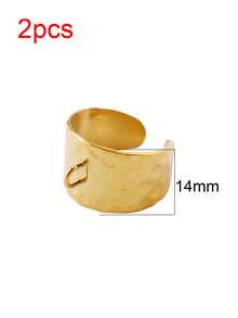 2pcs Stainless Steel Open Rings Silver Gold Color Punk Ring Base For DIY Rings Jewelry Making Accessories - DIY Ring - View 6