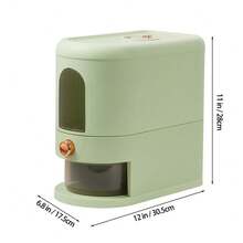 LIVINGANDHOME Living And Home 5kg/10kg Capacity Airtight Large Capacity Rice Dispenser,Kitchen Storage Organizer - Mint Green - View 5