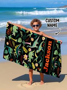 A Personalized Children's Beach Towel, A Perfect Summer Birthday Gift, Suitable For All Kinds Of Summer Occasions. Customize Beach Towels And Accessories For The Beach, Pool, Travel, Camping, Yoga, And More. - Multicolor - View 4