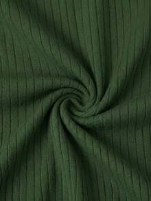 GRDR 男士夏季飞机领罗纹纯色短袖针织衫，适合夏季外出，时尚造型必备单品 - 軍綠色 - 查看 5