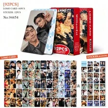92 món/hộp WilliamEst (60 thẻ LOMO + 32 sticker) Hàng hóa dành cho fan K-POP, Hàng hóa phiên bản giới hạn SKZ, Thẻ ảnh, Sticker, Quà tặng ngày lễ - Nhiều màu - Xem 8