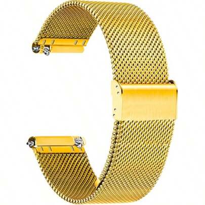 1Pc Stainless Steel Milanese Mesh Watch Strap Quick Release Design Multicolor Optional Business Casual Replacement Wristband For Men Women Universal Smart Watch Band
