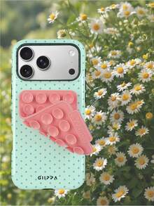 GIIPPA 1 Set Pink Suction Cup + Polka Dot Smooth Texture Phone Case, Suitable For IPhone 17, 17 Air, 16, 15, 14, 13, 12, 11, Pro Max, Plus, X, XS - Mint Green - View 9