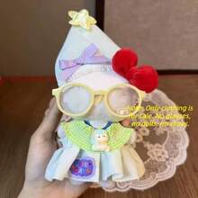 一套新款时尚可爱娃娃服装，适合10厘米高的猫咪毛绒娃娃，娃娃衣服，生日/圣诞节/新年礼物（注意：仅出售衣服，不含娃娃、眼镜、鞋子） - 彩色 - 查看 15