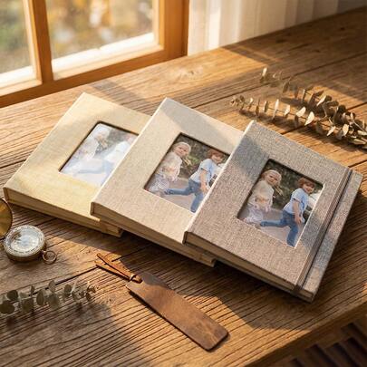 ألبوم صور لصور بحجم 3 بوصة و 6 بوصة، غطاء من القماش مع حزام إبزيم، تصميم جيب قابل للإزالة. يحتوي على 104/52 صورة، مثالي لتخزين صور الأطفال والعائلة والأعمال الفنية أو البطاقات البريدية.