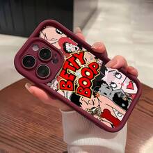Collage de  con temática roja y negra.funda de teléfono Fundas compatibles con ,Apple,VIVO,OPPO,,, y Honor.Fabricadas en silicona TPU,ofrecen protección contra golpes y caídas. - Burdeos - Ver 2